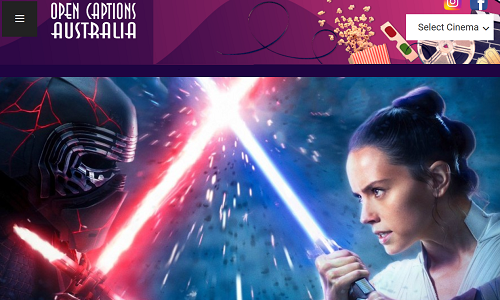 Open captioned movies in cinemas across Australia