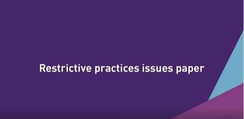 Restrictive practices issues paper